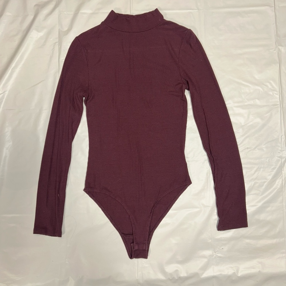 Self E Long Sleeve Plum Bodysuit